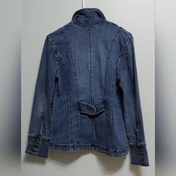 Vintage Contrast Denim Jacket.  Size 14P - Picture 6 of 9